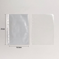Fundas Transparentes para Carpeta A5, Fundas Protectoras de PP para Tarjetas Coleccionables, Páginas Impermeables para Álbum de Fotos, Bolsa Transparente para Archivar Documentos