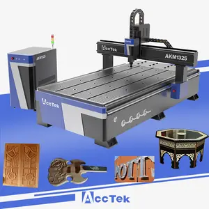 AKM1325, 3 sumbu standar CNC Router 1325, mesin ukiran kayu, akrilik PVC plastik Poam, sistem Mach3, terbaik purna jual, alat