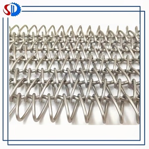 Cinturón de malla de alambre en espiral de tejido equilibrado doble de acero inoxidable al mejor precio de fábrica de alta calidad para Paleta de huevos - Product Image 4