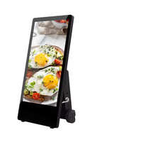 Écran de menu numérique rechargeable 32 43 55 pouces, lecteur publicitaire LCD sur pied pour restaurant, magasin de détail, centre commercial, hôtel