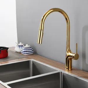 Gold Golden Faucet Pull Out Gold Kitchen Faucet Gold Sink Faucet Mixer Tap