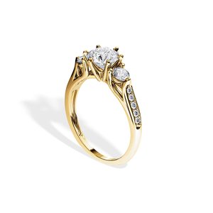Elegante corte Zircon 925 Plata amarillo oro anillo rodio perfecto compromiso fiesta boda regalo mujer joyería de moda - Product Image 3