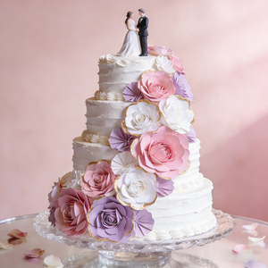 LO-786 <span class=keywords><strong>Flores</strong></span> de Papel Hechas a Mano al por Mayor OEM/ODM, Multi-Estilo, para Decoración de Pasteles de Boda - Product Image 2