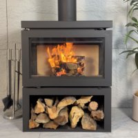 Poêle à bois autonome haute efficacité pour intérieur, chauffage domestique, foyer à bois véritable pour villa et salon