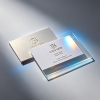 Cartes de visite professionnelles haut de gamme personnalisées avec logo holographique et estampage à chaud, faible MOQ, vente en gros