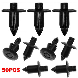 Remaches de Plástico Universales para Automóviles, Clip de Empuje de 8mm para Reparación de Paneles de Acabado, 50 Unidades - Product Image 1