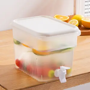 家用冷水果茶桶带水龙头冰箱果汁饮料塑料饮料分配器带水龙头