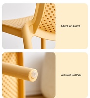 Chaise de salle à manger en plastique PP perforé, empilable, pour terrasse, balcon, salle de réunion, bistrot - Vente en gros