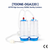 Kit de test de stérilité TOONE DGA220 200ml, aiguille contrôlable en plastique AS, ISO 9001, ampoule de poudre soluble, filtration microbiologique
