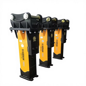 Marteau hydraulique Soosan SQ50 de type boîte pour la démolition et la construction, adapté aux excavatrices de 11 à 16 tonnes, pour le béton et la roche. - Product Image 1
