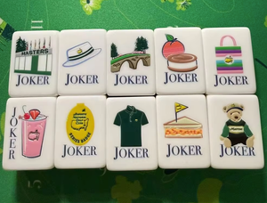 Juego de Golf Portátil Azul, Elegante Regalo, Fichas de Mahjong Americanas de Lujo Grabadas para Entretenimiento - Product Image 5