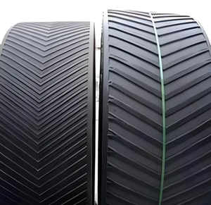 Chevronpatroon transportband voor transport op steile hellingen, hoogwaardige Chevron transportband met hoge wrijving voor het transporteren van zand, kolen en granen - Product Image 2