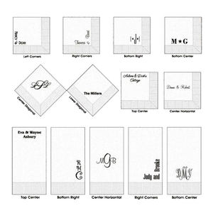 Ensemble <span class=keywords><strong>de</strong></span> serviettes <span class=keywords><strong>en</strong></span> lin 100% personnalisées avec anneau réutilisable <span class=keywords><strong>de</strong></span> broderie <span class=keywords><strong>de</strong></span> bord ondulé festonné pour le mariage d'hôtel napperons <span class=keywords><strong>de</strong></span> différentes formes - Product Image 3