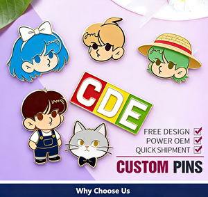 ペルカラー ラペルピン 高品質メーカー バッジ メタルクラフト 卸売 ブローチ カスタムロゴ ソフト/ハードエナメルピン カスタム - Product Image 5