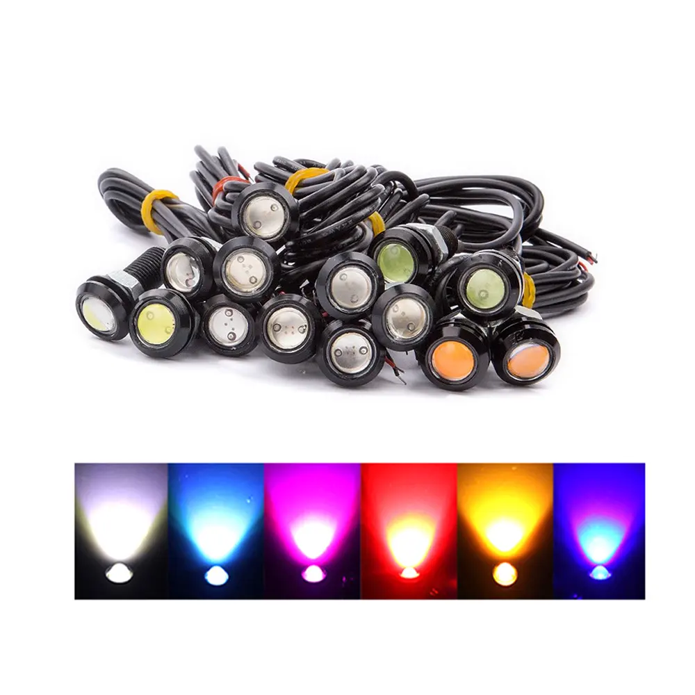 Ultra-Thin 18/23MM Waterproof car Parking light Daytime Running Light Angel Eyes Fog bulbs Eagle Eye Lamp