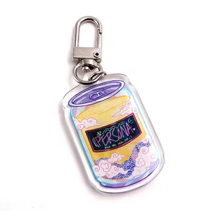 Custom Anime Acrylic Keychain Gift Transparent Charm Acrylic Badge Wholesale Clear Acrylic Pendant Custom Key Chains