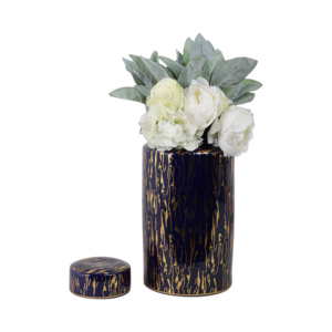 Vaso Decorativo in Ceramica a Forma di Cilindro per Centrotavola del Soggiorno, Elemento d'Arredo Moderno per l'Ingresso di Casa - Product Image 2