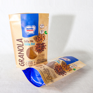 Tùy chỉnh in tái sử dụng Ziplock Snack thực phẩm Matte Pouch kraft giấy đứng túi với cửa sổ rõ ràng cho thịt/chân không thịt bò Jerky/Jelly - Product Image 2