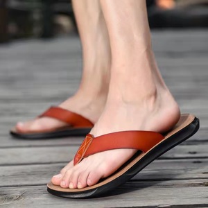 Sandales d'été pour hommes en PU, respirantes, antidérapantes, en <span class=keywords><strong>cuir</strong></span> souple et caoutchouc, pour la plage et l'extérieur - Product Image 2