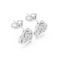 Élégantes boucles d'oreilles en diamant de laboratoire en or, scintillantes, pour femmes, pour mariage, fête, bijoux fins, accessoire de mode de créateur