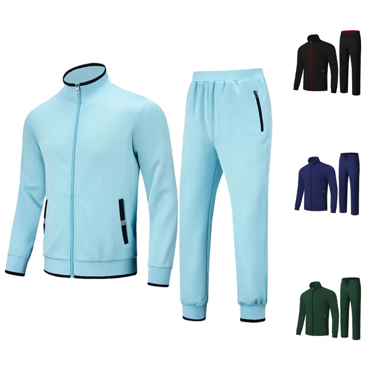 High quality full zip jogging suits custom logo track suit for men sets gym sports wear tracksuit for men