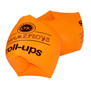 <b>Roll</b>-Up Inflatable Swimming Armband Yellow Round <b>PVC</b> 40x20cm For Kids And Adults - Product Image 2