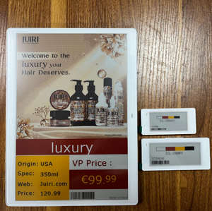 Etiquetas comerciales para estanterías de almacén, etiquetas electrónicas para estanterías con sistema ESL, pantalla grande de tinta electrónica de 10.2 pulgadas y 4 colores. - Product Image 1