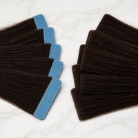 Extensions de cheveux naturels invisibles en gros, 100% cheveux humains, double épaisseur, Remy, trame adhésive sans couture pour salons de coiffure et marques privées