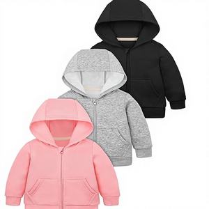 Vestes à capuche en polaire pour bébés et petites filles, légères, avec poches, <span class=keywords><strong>manteau</strong></span> d'<span class=keywords><strong>hiver</strong></span> - Product Image 1