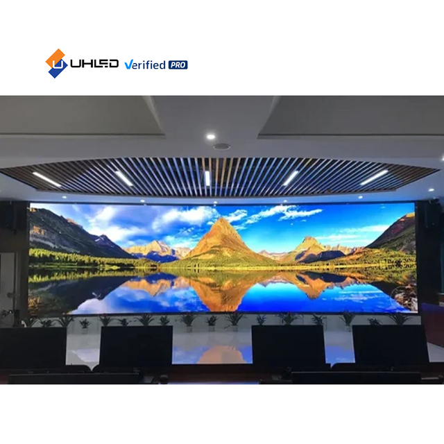 UHLED Micro Led Video Wall Panel 4m by 6m P1.2 P1.5 P1.8 COB Led Display 600*337.5mm Indoor Church Advertising LED Screen Panel