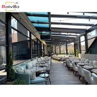 Nouveau design système de toit en verre rétractable Pergola en aluminium automatique électrique rétractable coulissante isolée toit en verre lucarne