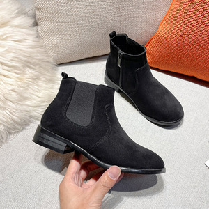 Stivali alla Caviglia alla Moda 2023 per Bambine, <span class=keywords><strong>Tacco</strong></span> <span class=keywords><strong>Basso</strong></span>, in Camoscio con Motivo a Quadri, Chiusura con Zip, Leggeri, per Autunno/Inverno - Product Image 6