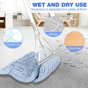 Ricarica di ricambio <span class=keywords><strong>per</strong></span> mop a tubo in microfibra commerciale di grandi dimensioni altamente assorbente con estremità ad anello - Product Image 3