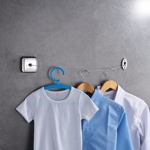 Corde à linge extensible carrée ronde Corde à linge <span class=keywords><strong>en</strong></span> acier inoxydable rétractable <span class=keywords><strong>en</strong></span> nylon - Product Image 2