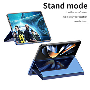 Para <span class=keywords><strong>Samsung</strong></span> <span class=keywords><strong>Galaxy</strong></span> <span class=keywords><strong>Z</strong></span> Fold 7 6 5 <span class=keywords><strong>4</strong></span> 3 2 5G Fold3 Fold 5 FOLD 1 Funda de cuero PU Cubierta completa Espejo Clear <span class=keywords><strong>Flip</strong></span> Magnetic Phone Case - Product Image 2