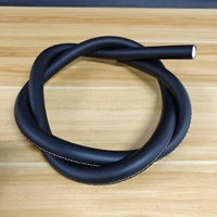 Tubo de Silicona para Narguile de Cuero Auténtico Negro Mate Esmerilado de Alta Calidad, Venta al por Mayor de Fábrica, 11*19*1500mm