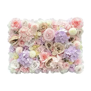 פרח קירות מלאכותי בית גן פרח קיר תפאורת לוח חם למכור חנות קישוט רב צבע רוז פרח רקע קיר