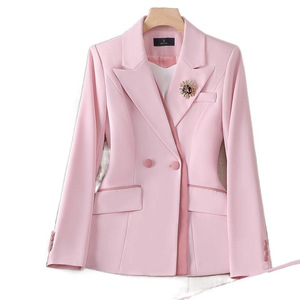 Women's White Suit Jacket Full Sleeve Satin Anti-Wrinkle Formal Wear For Wedding Commute Interview - Product Image 5