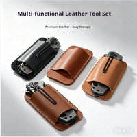 Étui en cuir pliable personnalisé pour couteau de survie, vente en gros d'usine, pour outils EDC, à porter à la ceinture, pour camping et activités de plein air