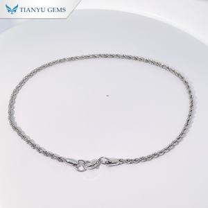 Tianyu Gems 925 <b>Sterling</b> <b>Silver</b> <b>Rope</b> <b>Chain</b> Necklace - Versatile Classic Unisex Simple Necklace Jewelry - Product Image 2