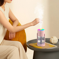 Meilleures ventes Mini 7 couleurs Grande lampe à pulvérisation à tête oscillante Portable Brume fraîche Usb 280Ml Purificateur d'air Humidificateur