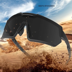 Sunglasses for Adults Anti-Scratch Anti-Wind Sports <b>Eyewear</b> With Blue and Red Lenses Safety Protection for Running - Product Image 3
