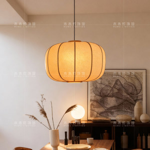 Lámpara colgante de estilo chino, bombilla redonda E27 de ahorro de energía para dormitorio, estudio, comedor, decoración Zen para sala de té - Product Image 3