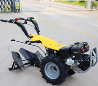 Ruedas profesionales de 500 - 10 pulgadas Tractor agrícola para caminar Sistema de transmisión de engranaje completo 4 modelos Opciones Cultivador giratorio