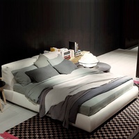 Nordisches King-Size Samtbettgestell Verstellbar mit Massagefunktion Stauraum Weich Ausziehbar Minimalistisches Modernes Design Hotel Mangoholz Gepolstert