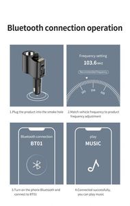 Multifunctional 2 <b>USB</b> Type c Port Car Radio Blue Tooth <b>MP3</b> Music <b>Player</b> Wireless Receiver Handsfree Call FM Transmitter - Product Image 6