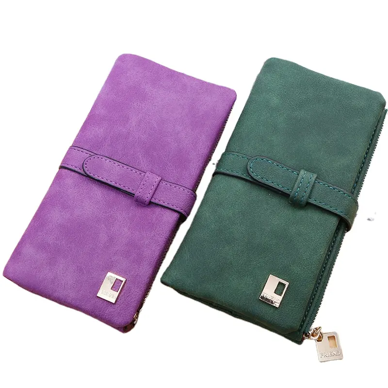 Clutch Wallet Multi Card Organizer Blocking Large Capacity Luxury Waxed Genuine Leather Wholesale Womens Phone Case PU Linen Gs