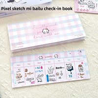 Carnet de planification hebdomadaire personnalisé imprimé, carnet de suivi Kawaii, agenda quotidien non daté personnalisable pour étudiants