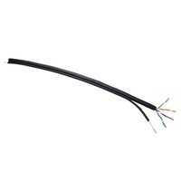 Kabel Messenger UTP Cat5e ZhongTong dengan Kawat Baja untuk Luar Ruangan 24awg Tembaga Murni CCA CCS 4 Pasang Tahan Cuaca Tahan UV Gulungan 100m