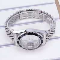 Boîtier de montre de plongée en acier inoxydable 38 mm avec verre saphir et cadran de 28,5 mm pour mouvement Seiko NH34 NH35/36, lunette en aluminium – Vente chaude